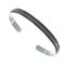 Navajo Authentic Sterling Silver 14 Karat Gold Cuff Bracelet AX127690