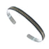 Navajo Authentic Sterling Silver 14 Karat Gold Cuff Bracelet AX127690
