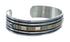 Native American Navajo Sterling Silver And 14 Karat Gold Cuff Bracelet AX127676