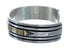 Native American Navajo Sterling Silver And 14 Karat Gold Cuff Bracelet AX127676