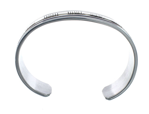 Native American Navajo Sterling Silver And 14 Karat Gold Cuff Bracelet AX127676