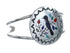 Multicolor Inlay Genuine Sterling Silver Navajo Bird Cuff Bracelet AX127692