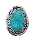 Native American Turquoise Sterling Silver Navajo Ring Size 5-3/4 AX127908