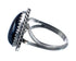 Onyx And Silver Navajo Native American Ring Size 8 JX128119