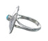 Navajo Turquoise Concho Sterling Silver Ring Size 8-1/4 AX127704