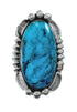 Native American Sterling Silver Turquoise Ring Size 5-1/2 AX127824