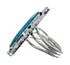 Native American Sterling Silver Turquoise Ring Size 5-1/2 AX127824