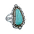 Native American Genuine Sterling Silver Turquoise Ring Size 8-3/4 AX127725