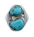Turquoise Zuni Genuine Sterling Silver Ring Size 11-1/2 AX127805