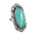 Native American Sterling Silver Turquoise Hand Crafted Ring Size 7-3/4 AX127844