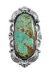 Native American Sterling Silver Turquoise Hand Crafted Ring Size 8 AX127846