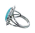 Turquoise Navajo Authentic Sterling Silver Ring Size 5-3/4 AX127813