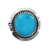 Turquoise Navajo Authentic Sterling Silver Ring Size 7-3/4 AX127814