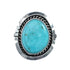 Turquoise Navajo Authentic Sterling Silver Ring Size 8-1/4 AX127815