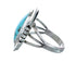 Turquoise Navajo Authentic Sterling Silver Ring Size 5-3/4 AX127816
