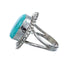 Native American Turquoise Sterling Silver Navajo Ring Size 7 AX127883