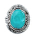 Native American Turquoise Sterling Silver Navajo Ring Size 9 AX127884