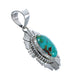 Native American Turquoise Genuine Sterling Silver Pendant AX127931