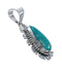 Native American Turquoise Genuine Sterling Silver Pendant AX127934