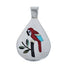 Authentic Sterling Silver Multicolor Zuni Parrot Native American Pendant AX127952