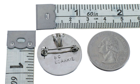 Authentic Sterling Silver Zuni Parrot Native American Pin Pendant AX127958