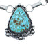 Turquoise Navajo Sterling Silver Link Necklace Earrings Jewelry Set AX127975