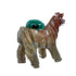 Brown Agate Hand Crafted Fetish Horse Navajo Malachite Figurine AX127985