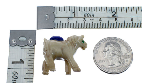 Brown Agate Hand Crafted Fetish Horse Navajo Lapis Figurine AX127987