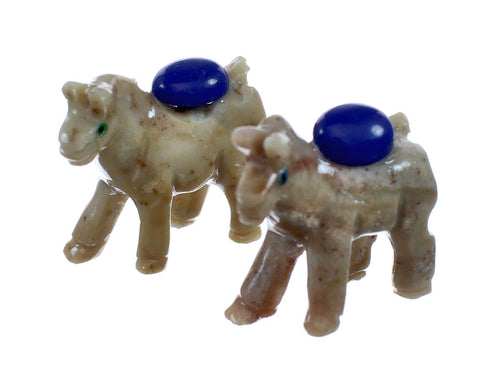 Brown Agate Hand Crafted Fetish Horse Navajo Lapis Figurine AX127987