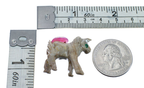 Brown Agate Hand Crafted Fetish Horse Navajo Opal Figurine AX127988