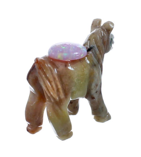 Brown Agate Hand Crafted Fetish Horse Navajo Opal Figurine AX127989