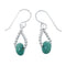 Sterling Silver Navajo Turquoise Bead Hook Dangle Earrings AX127998