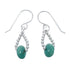 Sterling Silver Navajo Turquoise Bead Hook Dangle Earrings AX127998