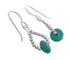Sterling Silver Navajo Turquoise Bead Hook Dangle Earrings AX127998