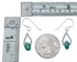 Sterling Silver Navajo Turquoise Bead Hook Dangle Earrings AX127998