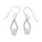 Sterling Silver Navajo Mother of Pearl Bead Hook Dangle Earrings AX127999