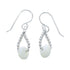 Sterling Silver Navajo Mother of Pearl Bead Hook Dangle Earrings AX127999