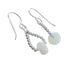 Sterling Silver Navajo Mother of Pearl Bead Hook Dangle Earrings AX127999
