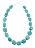 Native American Sterling Silver Turquoise Bead Necklace AX128004