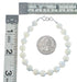 Native American Genuine Sterling Silver Mother of Pearl Bead Bracelet AX128013