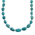 Turquoise Native American Bead And Silver Necklace AX128024