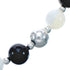 Onyx And Mother of Pearl Navajo Sterling Silver Bead Necklace AX128007
