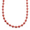 Pink Coral Genuine Sterling Silver Navajo Bead Necklace AX128028