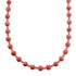 Pink Coral Genuine Sterling Silver Navajo Bead Necklace AX128028