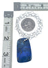 Native American Sterling Silver Lapis Link Chain Necklace Pendant Set AX128043