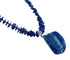 Native American Sterling Silver Lapis Bead Necklace with Pendant AX128052