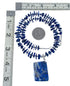 Native American Sterling Silver Lapis Bead Necklace with Pendant AX128052