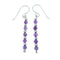 Native American Amethyst Sterling Silver Bead Hook Dangle Earrings AX128074
