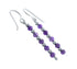 Native American Amethyst Sterling Silver Bead Hook Dangle Earrings AX128074
