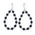 Sterling Silver Onyx Bead Post Dangle Earrings AX128082